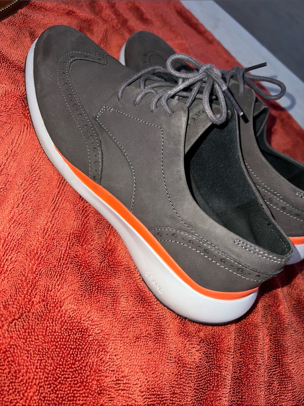 Cole Haan Grand Troy Wingtip Oxford Pavement Grey Size 8.5 Men’s
